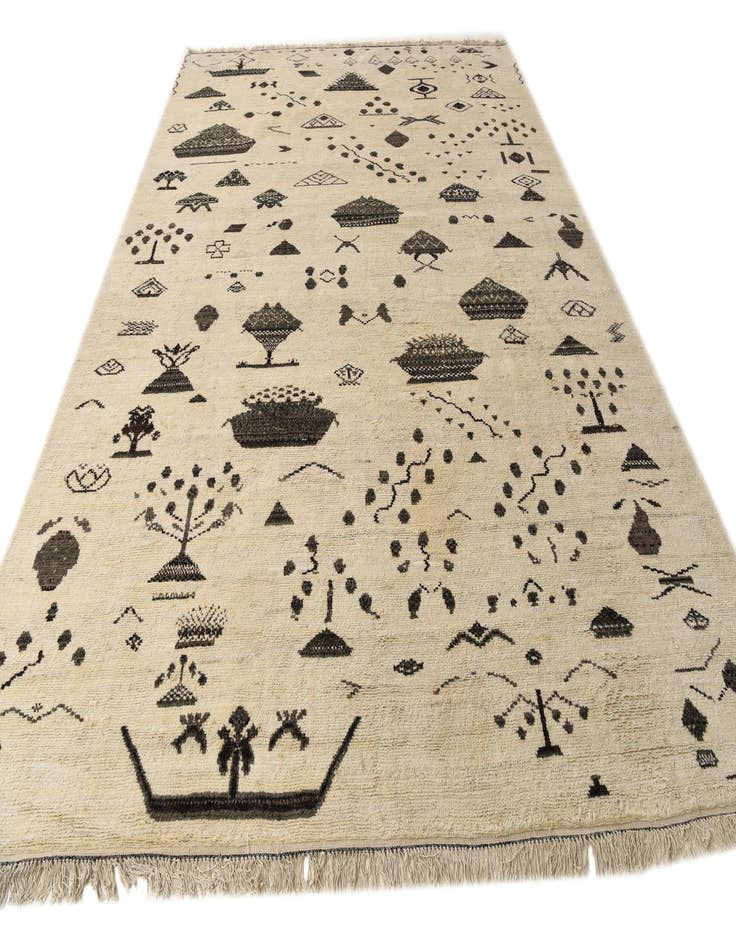 Detail image of 10' 1 x 13' 10 Hand Knotted Moroccan Wool Rug