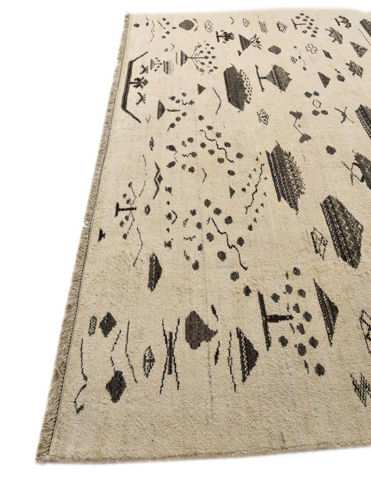 Detail image of 10' 1 x 13' 10 Hand Knotted Moroccan Wool Rug