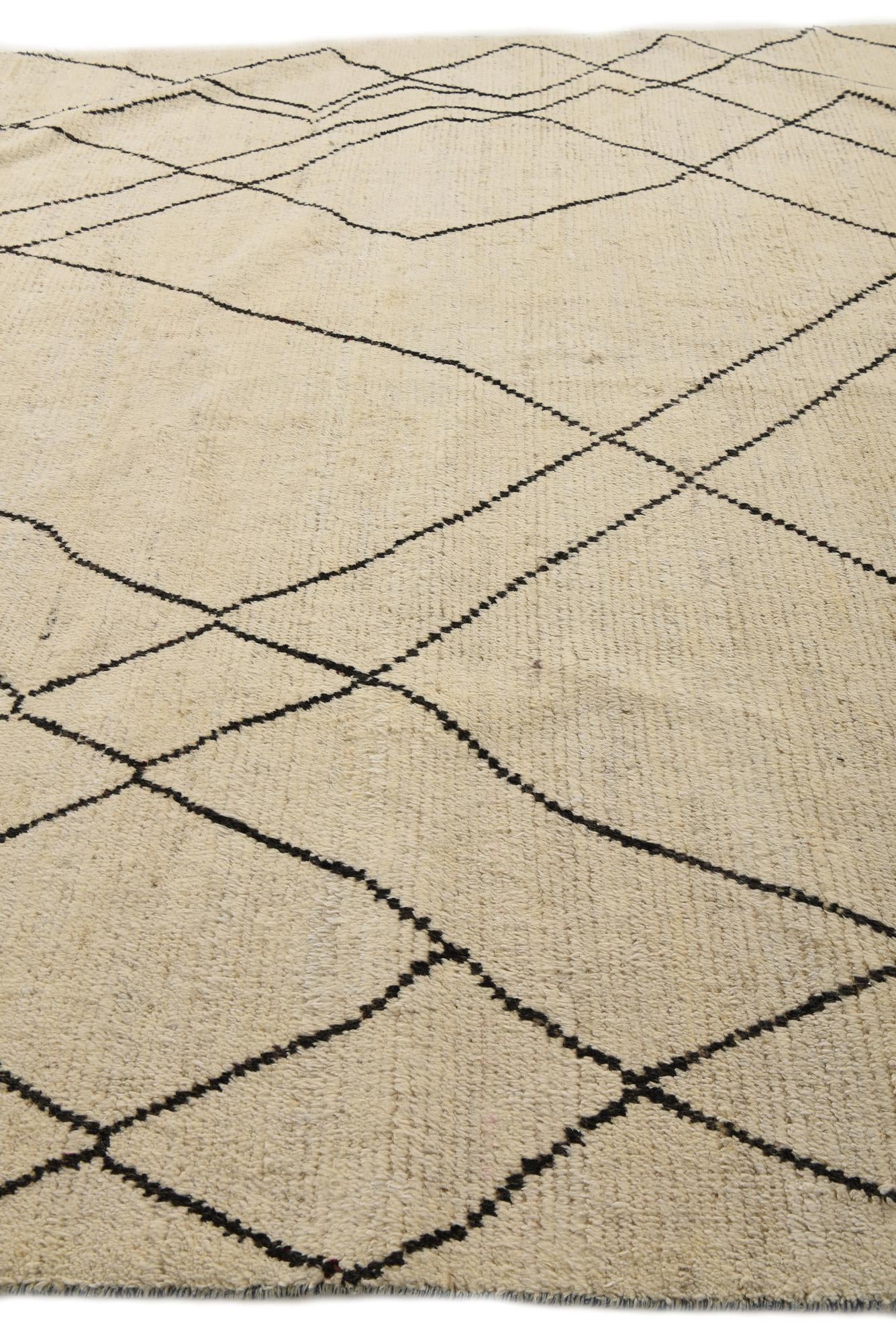 10' 1 x 15' 4 Hand Knotted Moroccan Wool Rug