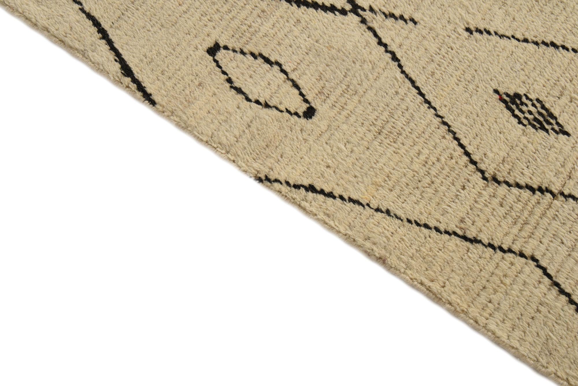 9' 11 x 14' 10 Hand Knotted Moroccan Wool Rug