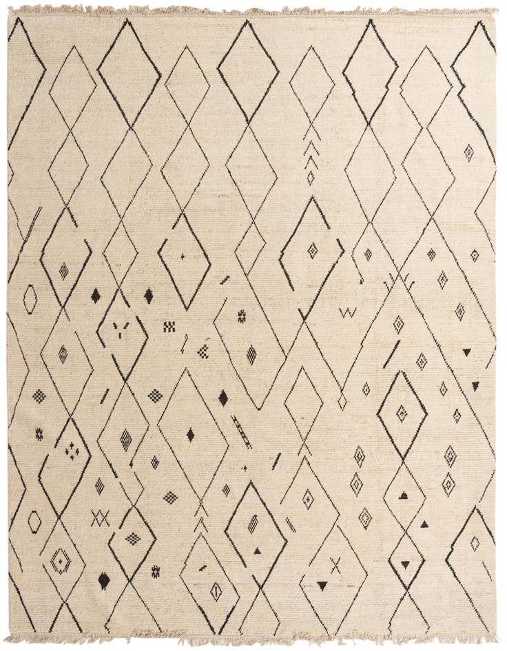 Detail image of 9' 11 x 14' 10 Hand Knotted Moroccan Wool Rug