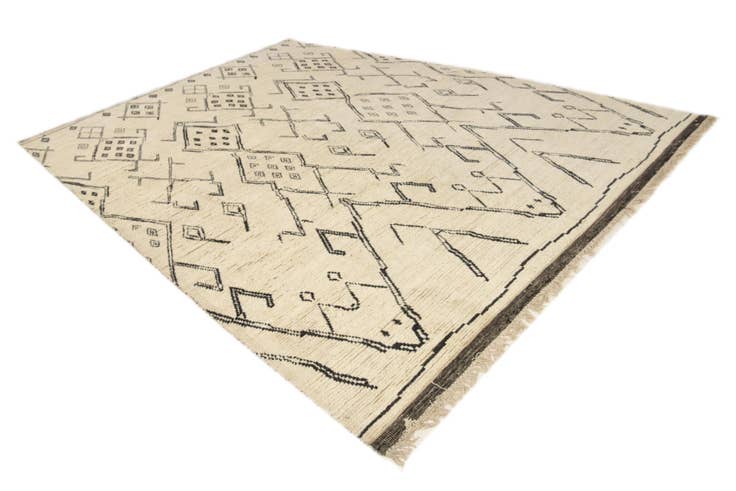 Detail image of 10' x 14' 7 Hand Knotted Moroccan Wool Rug