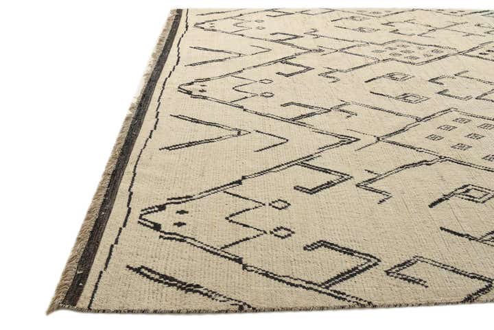 10' x 14' 7 Hand Knotted Moroccan Wool Rug