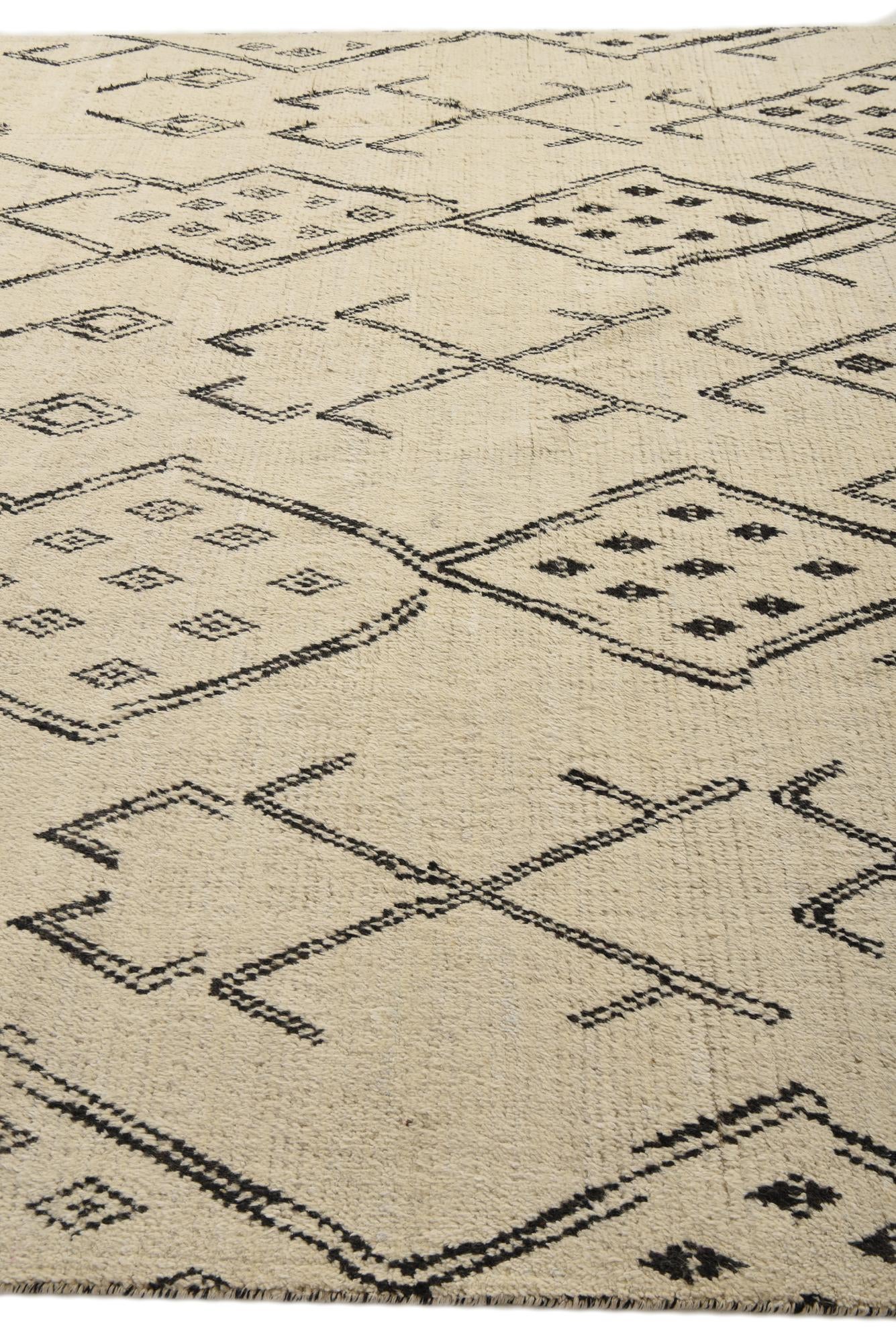 10' x 14' 7 Hand Knotted Moroccan Wool Rug