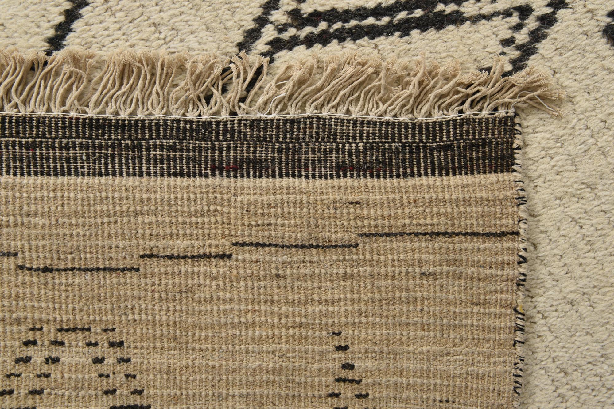 10' x 14' 7 Hand Knotted Moroccan Wool Rug
