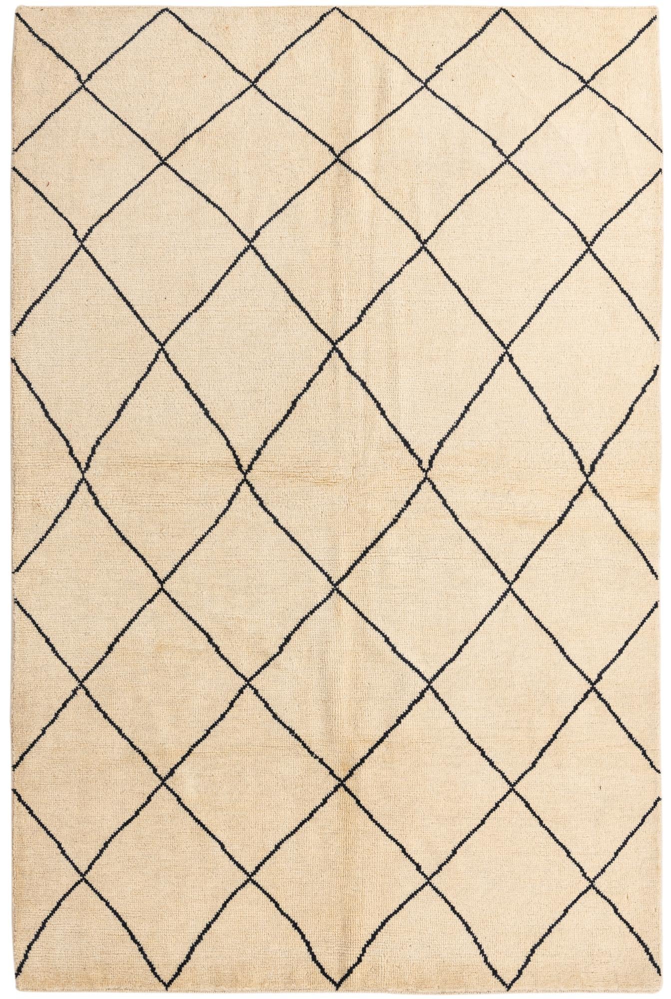 5' 5 x 8' 2 Hand Knotted Moroccan Wool Rug