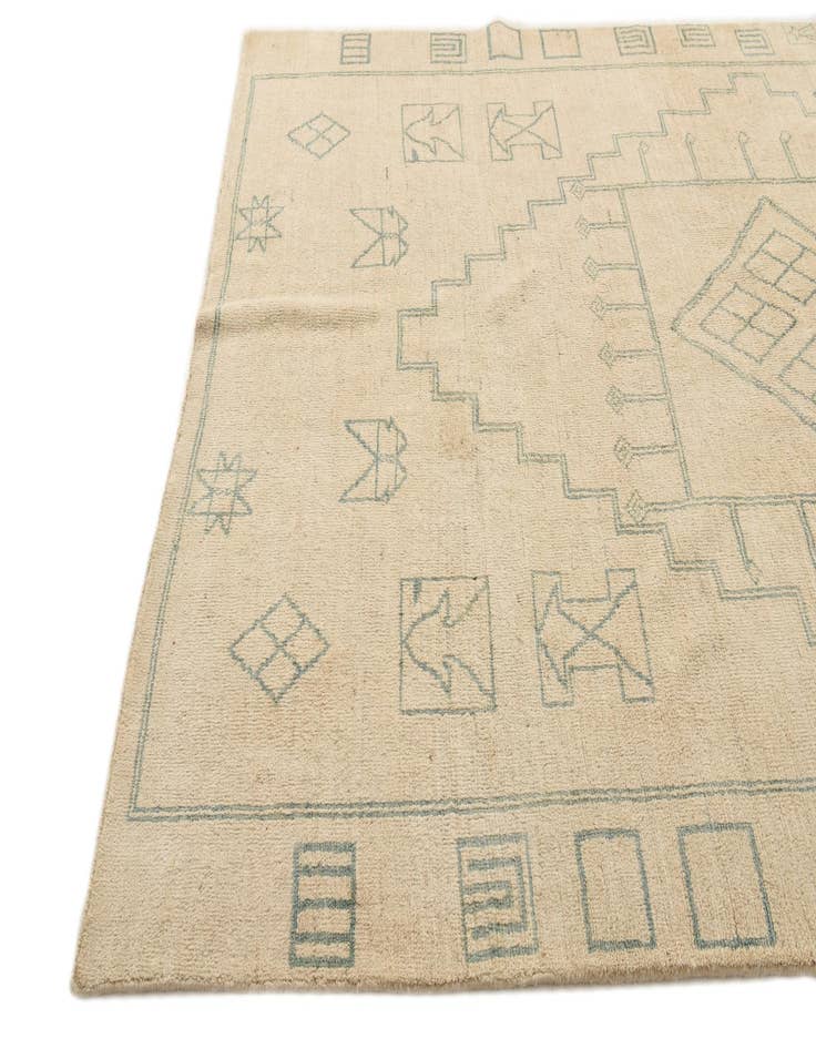 Detail image of 6' 6 x 9' 8  Hand Knotted Moroccan Wool Rug