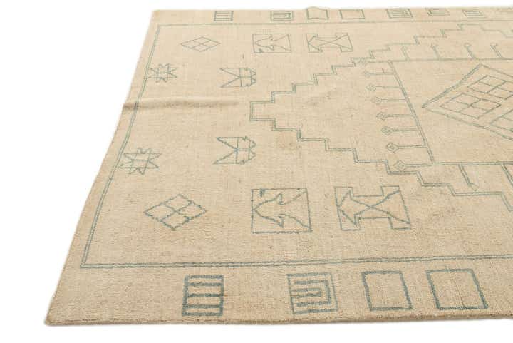 6' 6 x 9' 8 Hand Knotted Moroccan Wool Rug