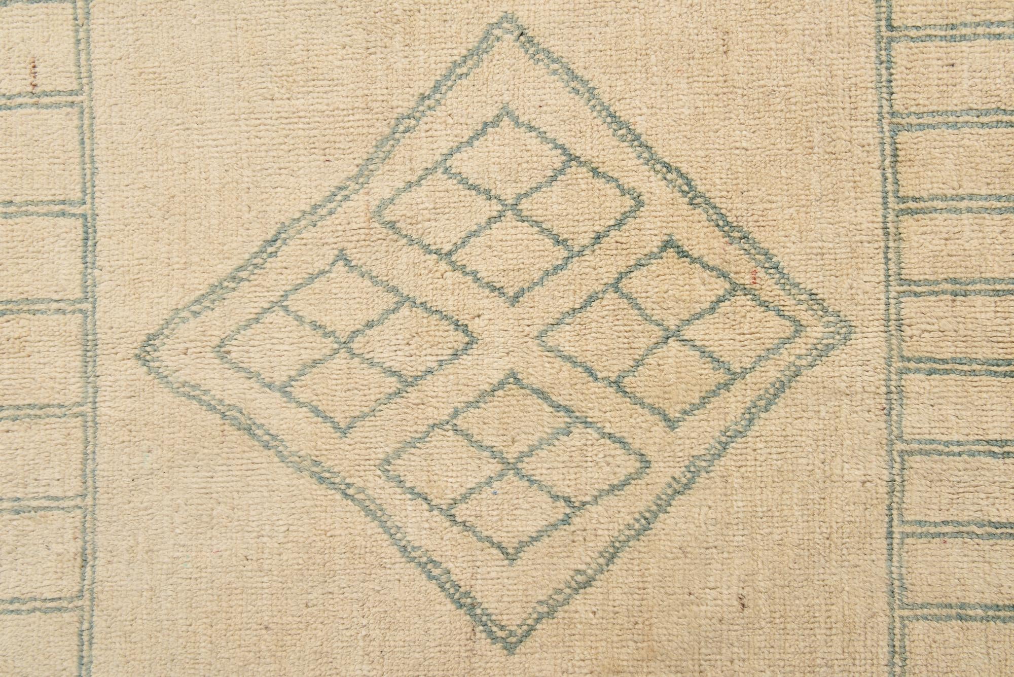 6' 6 x 9' 8 Hand Knotted Moroccan Wool Rug