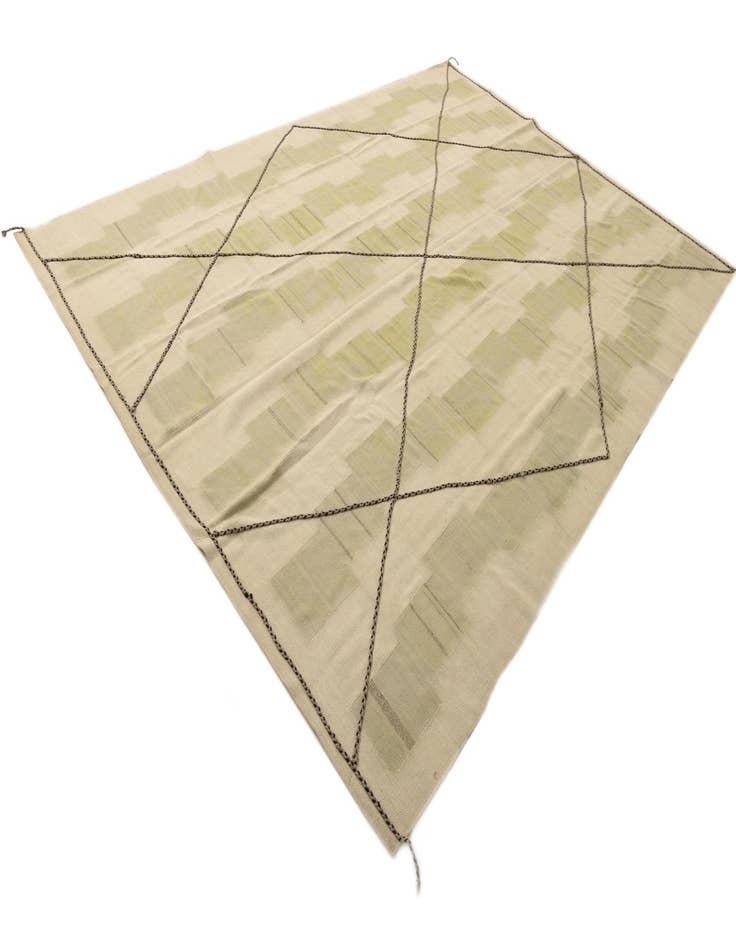 Detail image of 9' 1 x 13'  Hand Knotted Moroccan Wool Rug