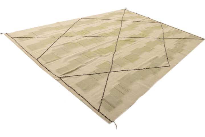 9' 1 x 13' Hand Knotted Moroccan Wool Rug