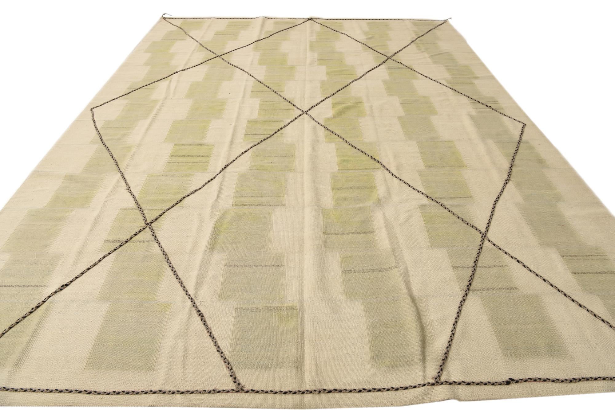 9' 1 x 13' Hand Knotted Moroccan Wool Rug