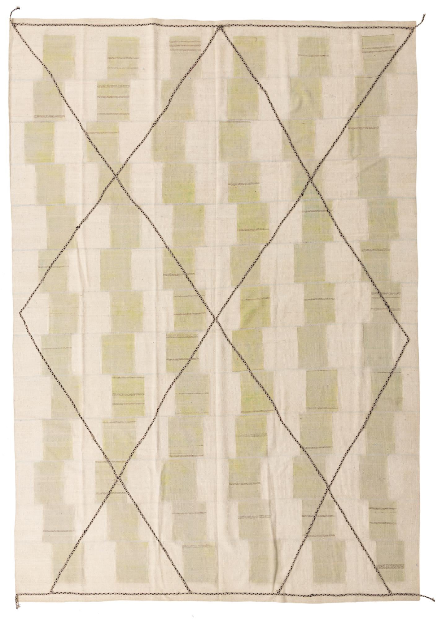 9' 1 x 13' Hand Knotted Moroccan Wool Rug