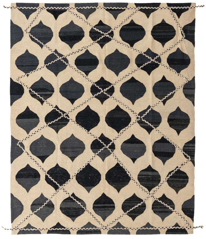 6' 5 x 7' 10 Hand Knotted Moroccan Wool Rug