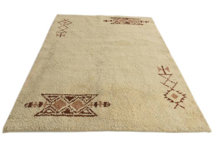 Detail image of 5' 5 x 7' 6 Hand Knotted Moroccan Wool Rug