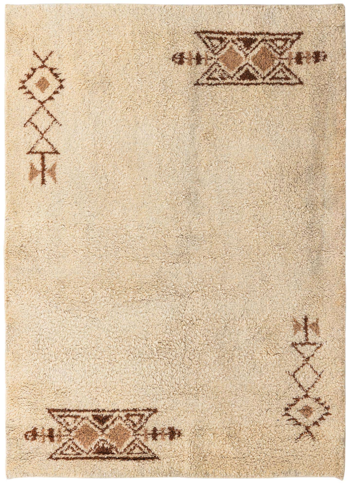 5' 5 x 7' 6 Hand Knotted Moroccan Wool Rug