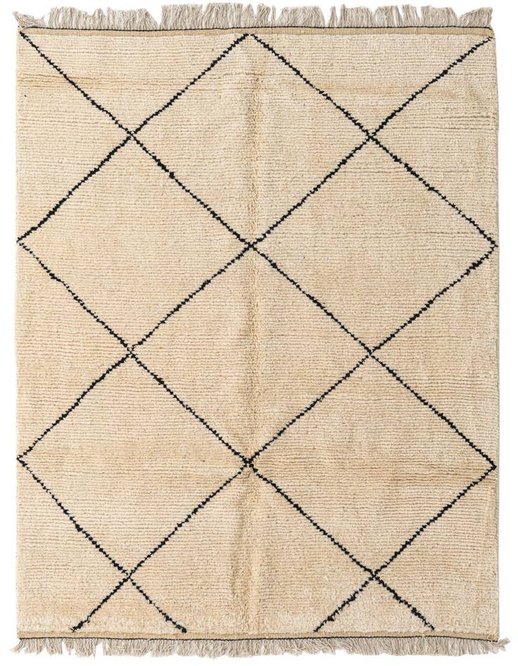 Detail image of 5' 1 x 7' 3 Hand Knotted Moroccan Wool Rug