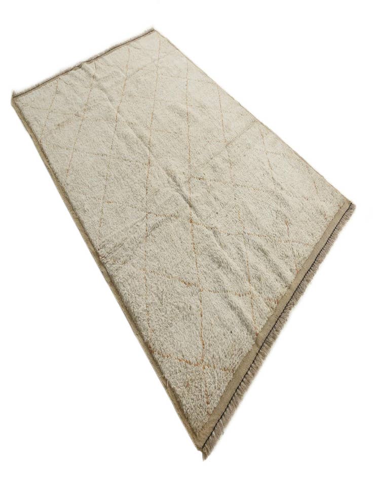 Detail image of 6' 2 x 9'  Hand Knotted Moroccan Wool Rug