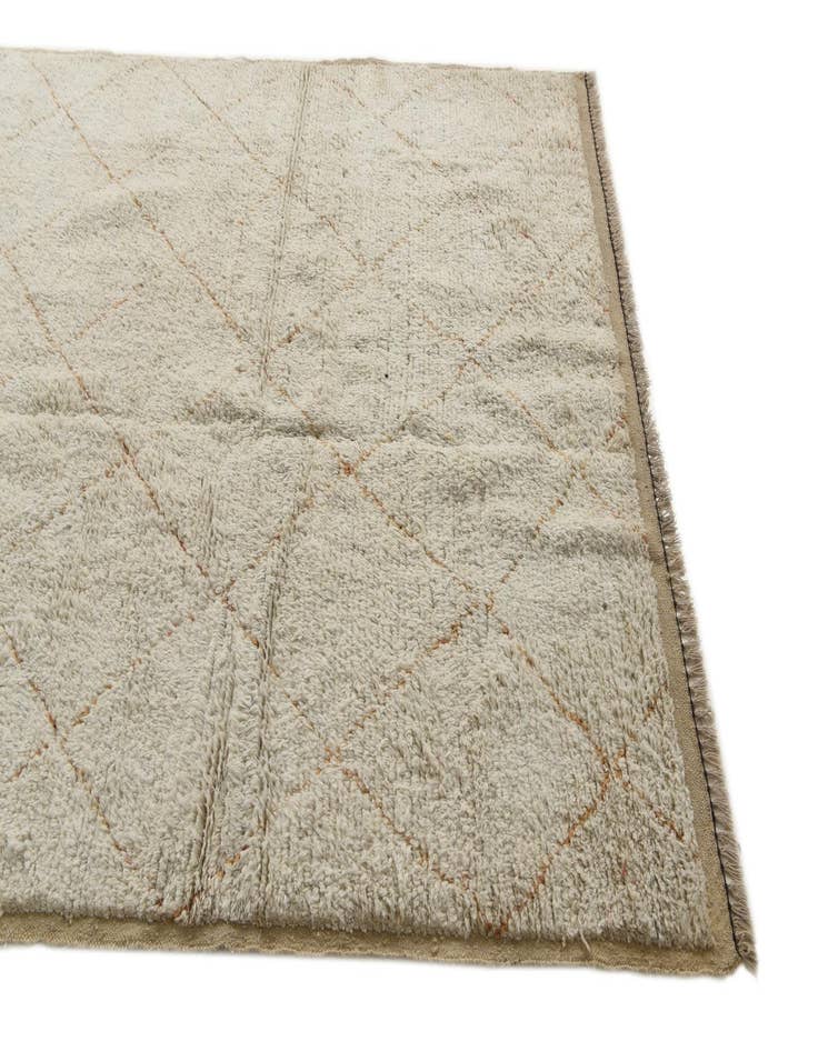 Detail image of 6' 2 x 9'  Hand Knotted Moroccan Wool Rug