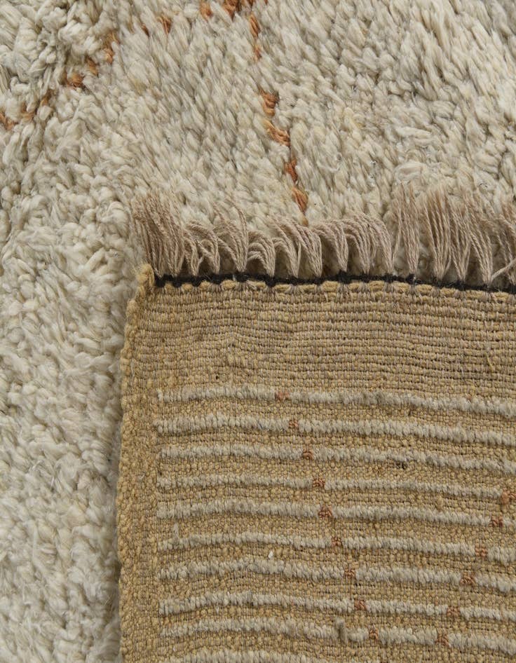 Detail image of 6' 2 x 9'  Hand Knotted Moroccan Wool Rug