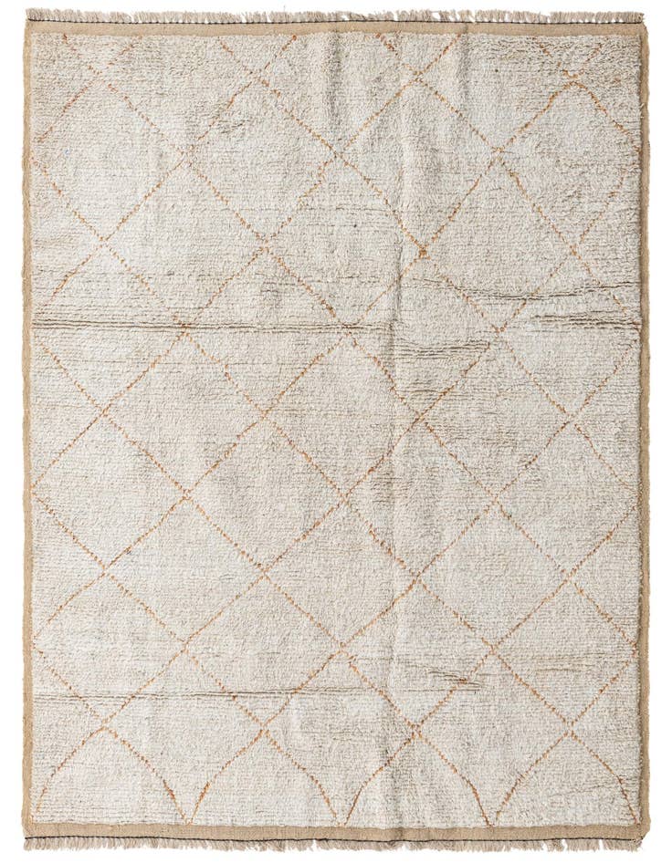 Detail image of 6' 2 x 9' Hand Knotted Moroccan Wool Rug
