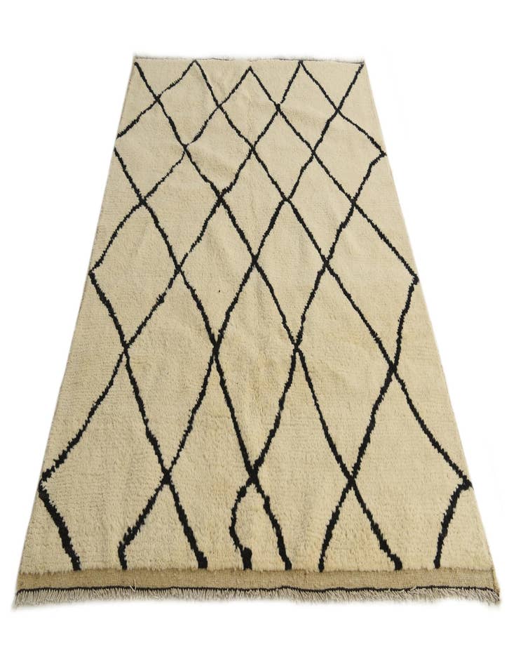 Detail image of 5' 3 x 7' 3  Hand Knotted Moroccan Wool Rug