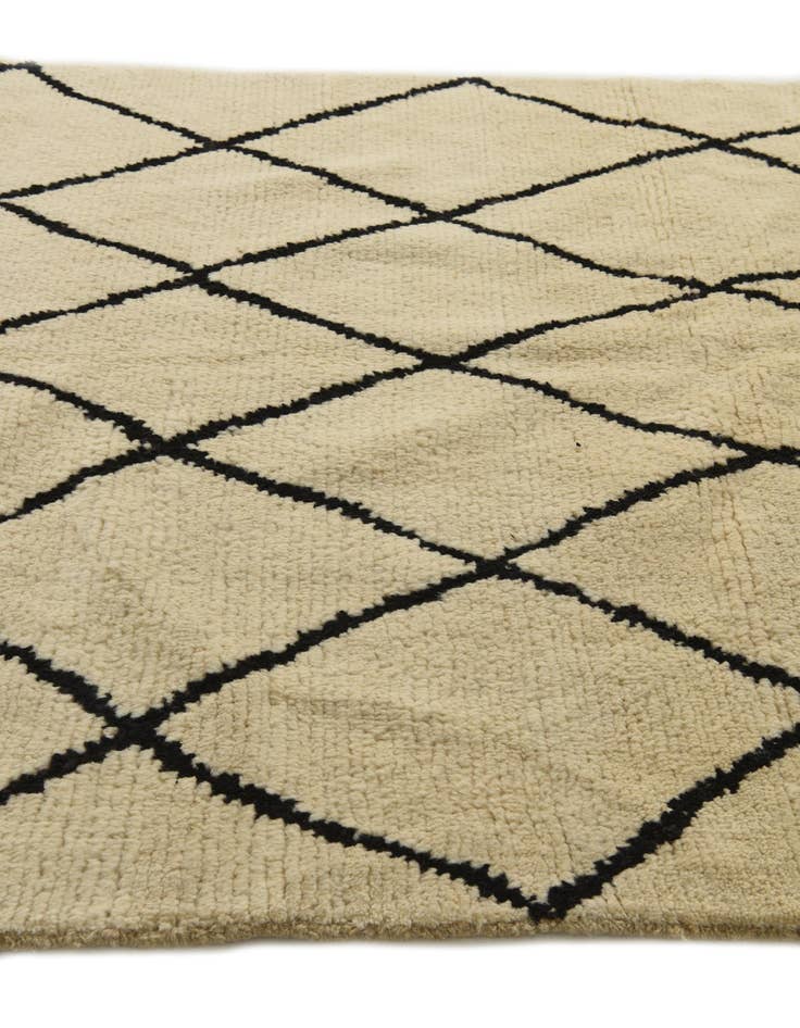 Detail image of 5' 3 x 7' 3  Hand Knotted Moroccan Wool Rug