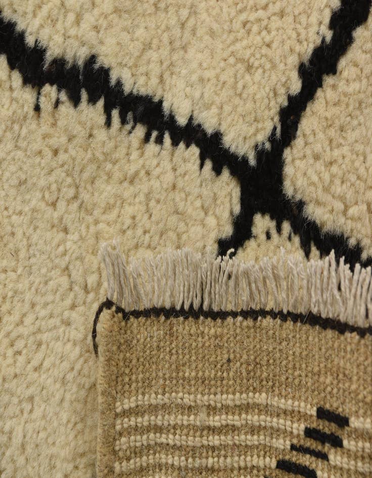 Detail image of 5' 3 x 7' 3  Hand Knotted Moroccan Wool Rug