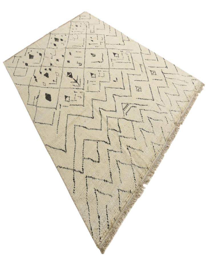 Detail image of 7' 10 x 11' 1  Hand Knotted Moroccan Wool Rug