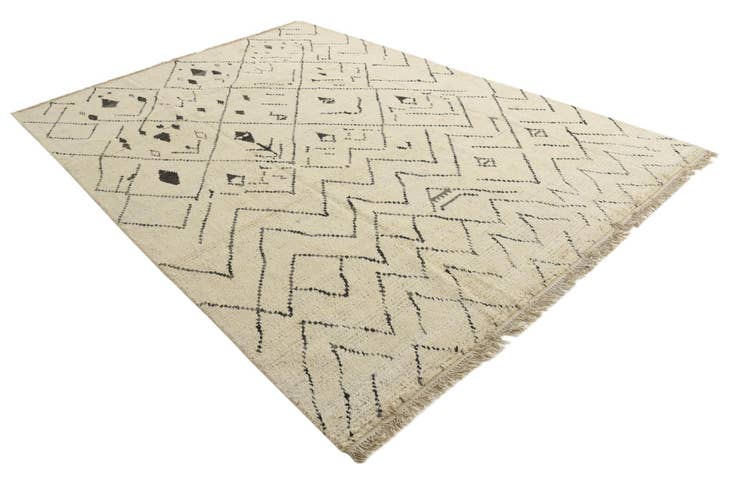 Detail image of 7' 10 x 11' 1 Hand Knotted Moroccan Wool Rug