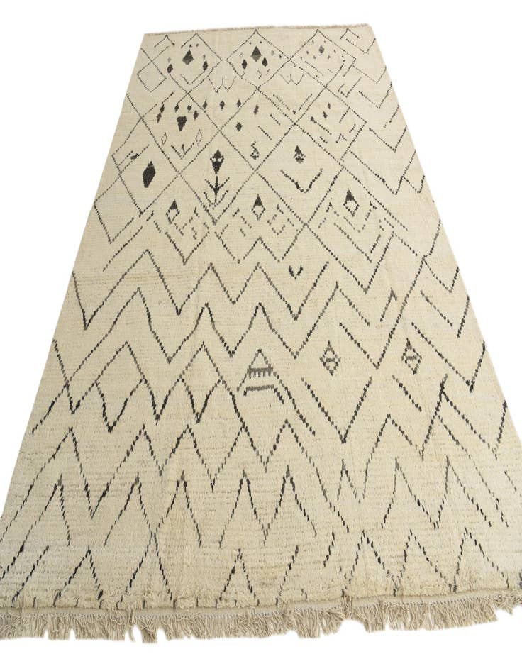 Detail image of 7' 10 x 11' 1  Hand Knotted Moroccan Wool Rug