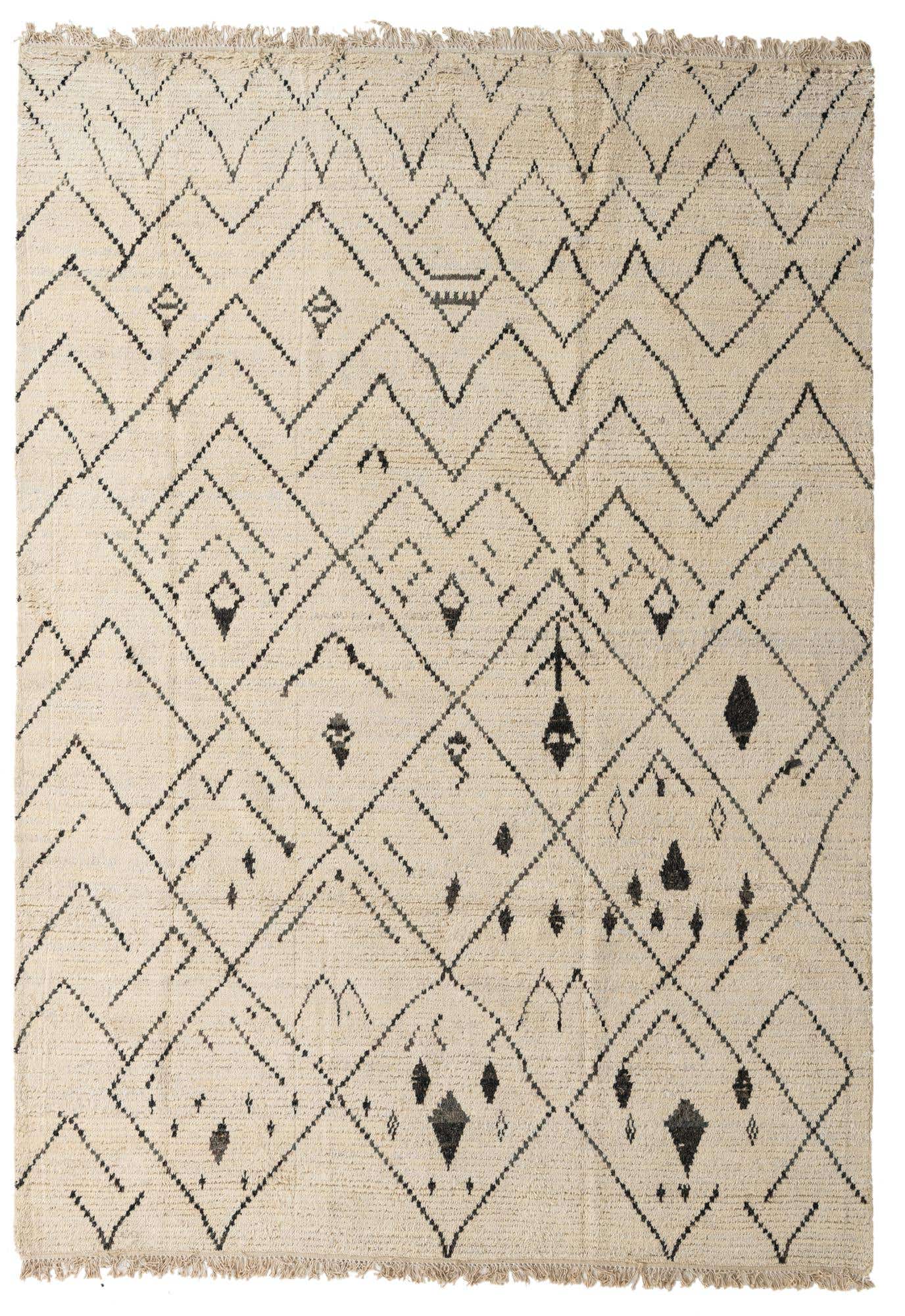 7' 10 x 11' 1 Hand Knotted Moroccan Wool Rug