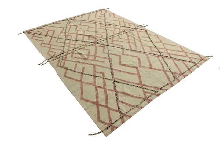 5' 9 x 7' 8 Hand Knotted Moroccan Wool Rug