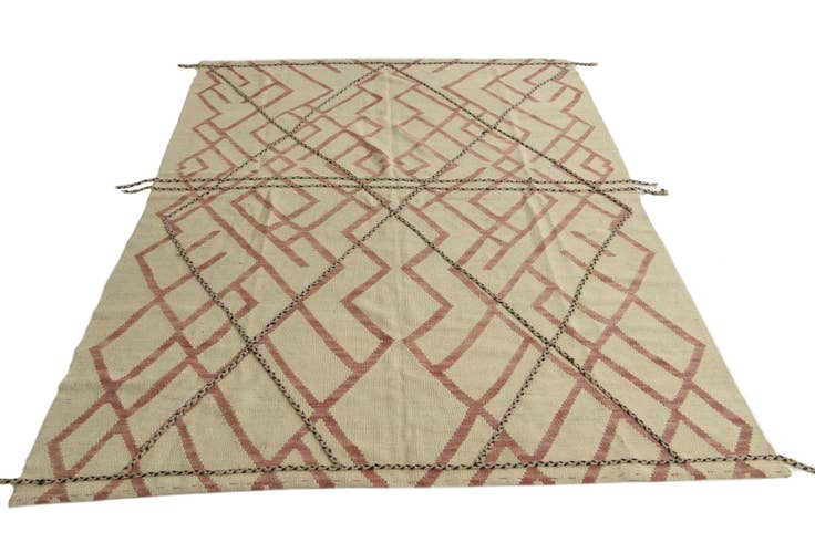 Detail image of 5' 9 x 7' 8 Hand Knotted Moroccan Wool Rug