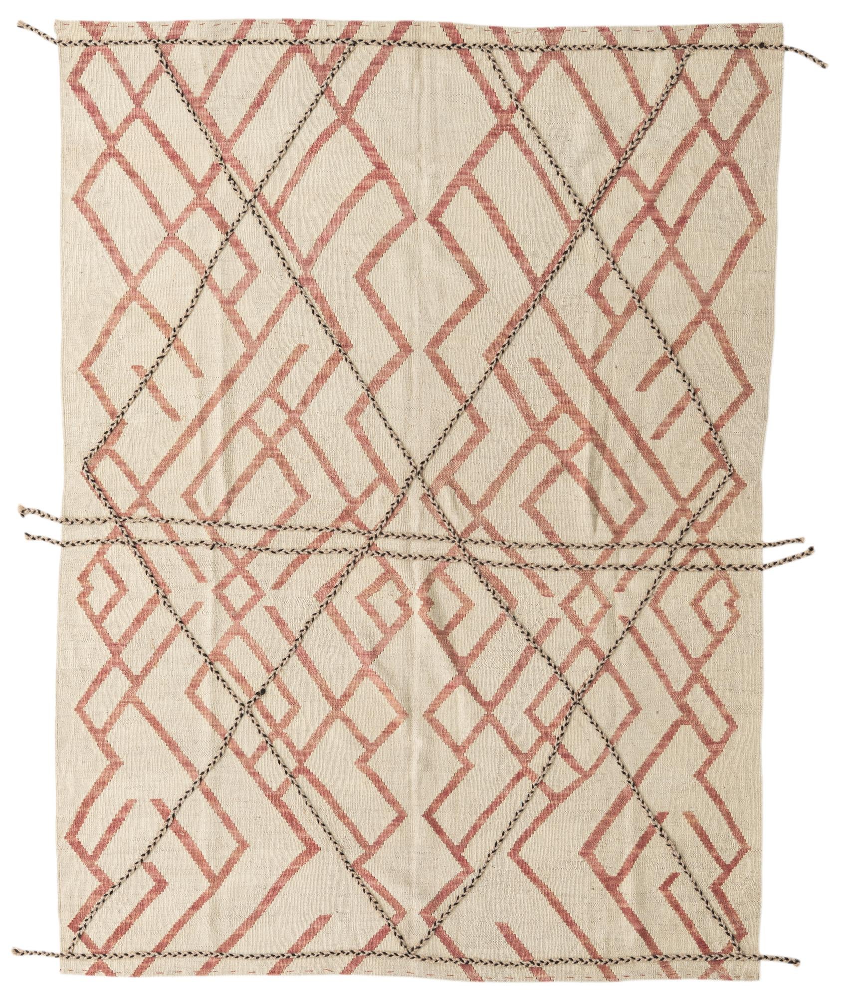 5' 9 x 7' 8 Hand Knotted Moroccan Wool Rug