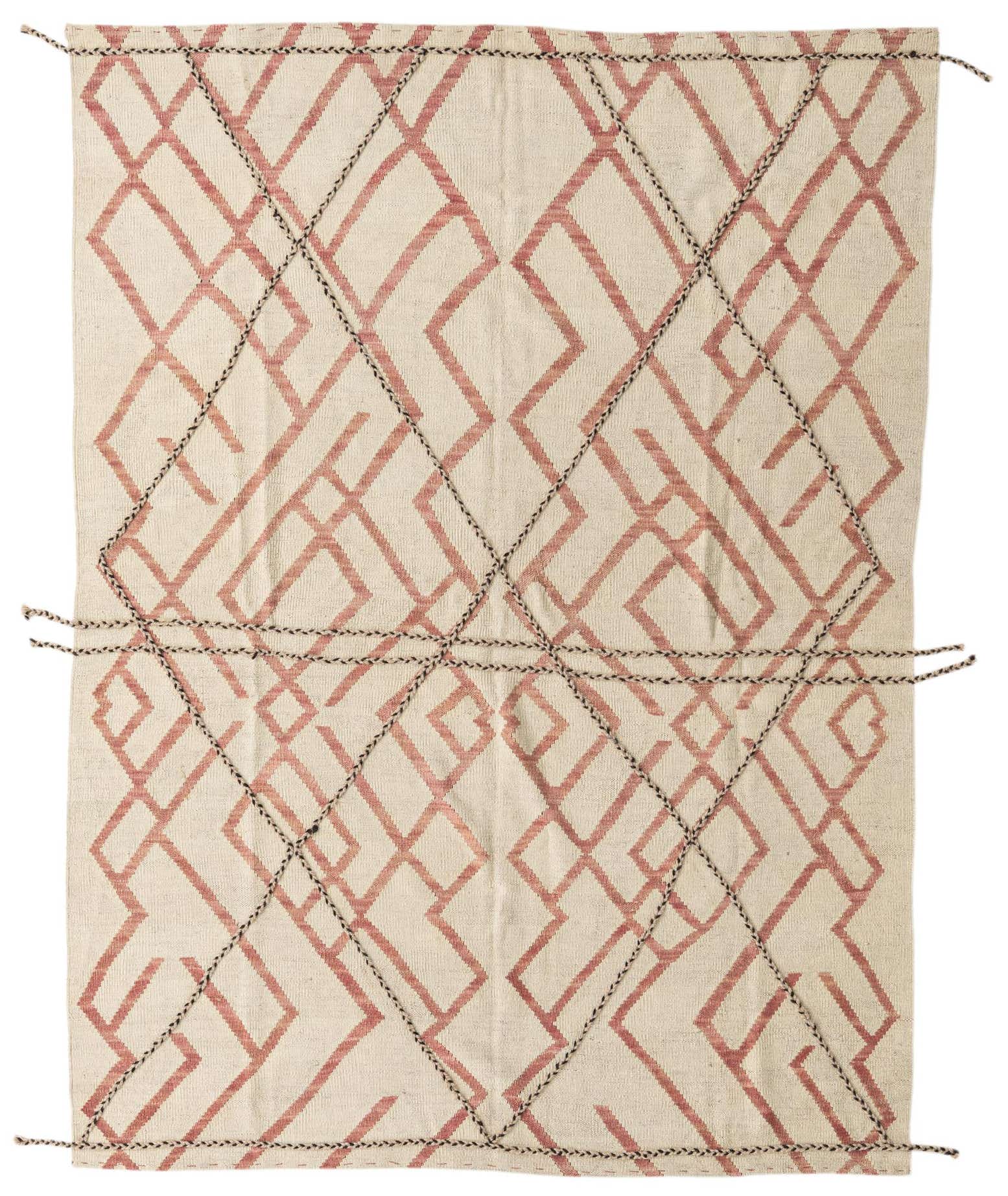 5' 9 x 7' 8 Hand Knotted Moroccan Wool Rug