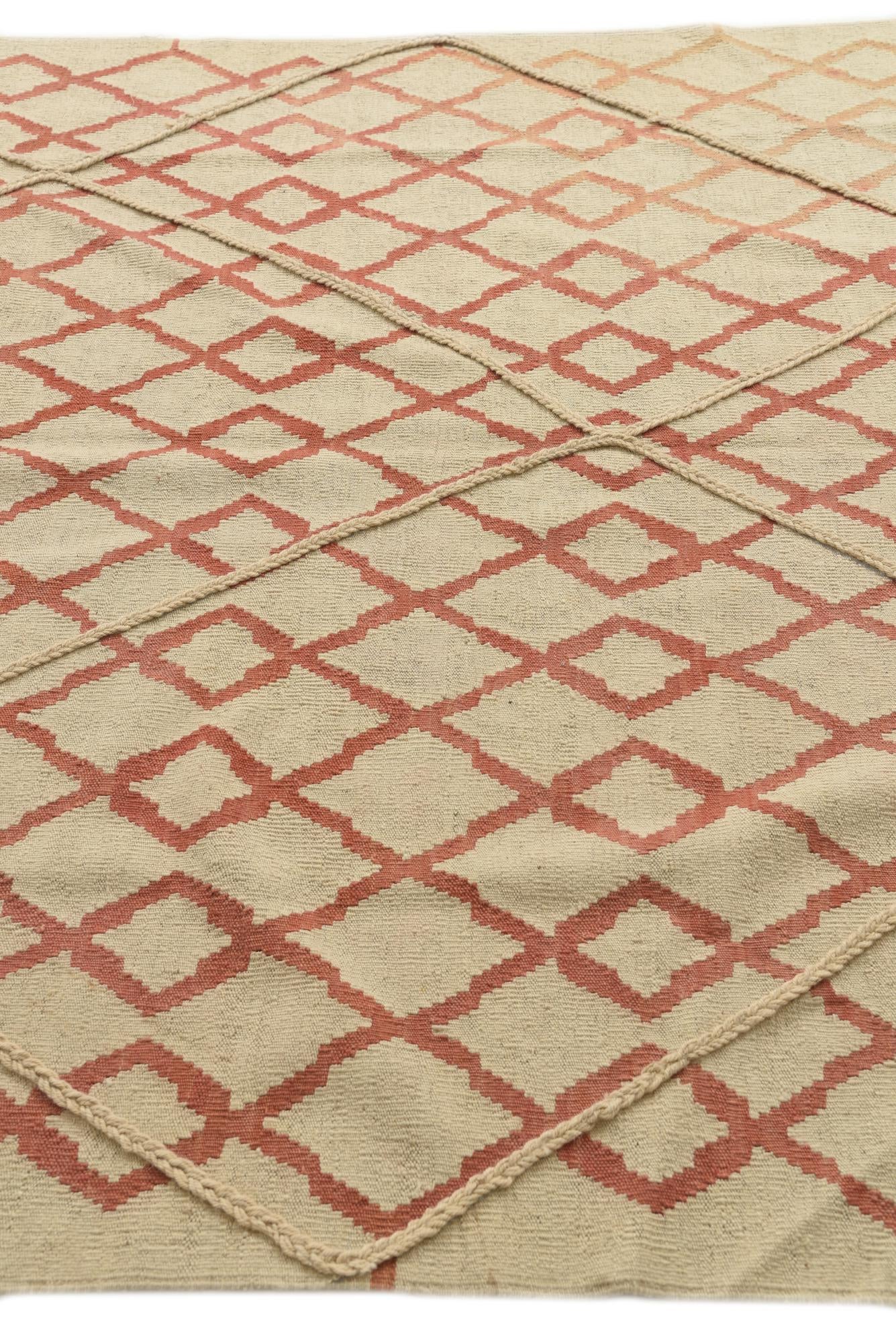6' 4 x 8' Hand Knotted Moroccan Wool Rug