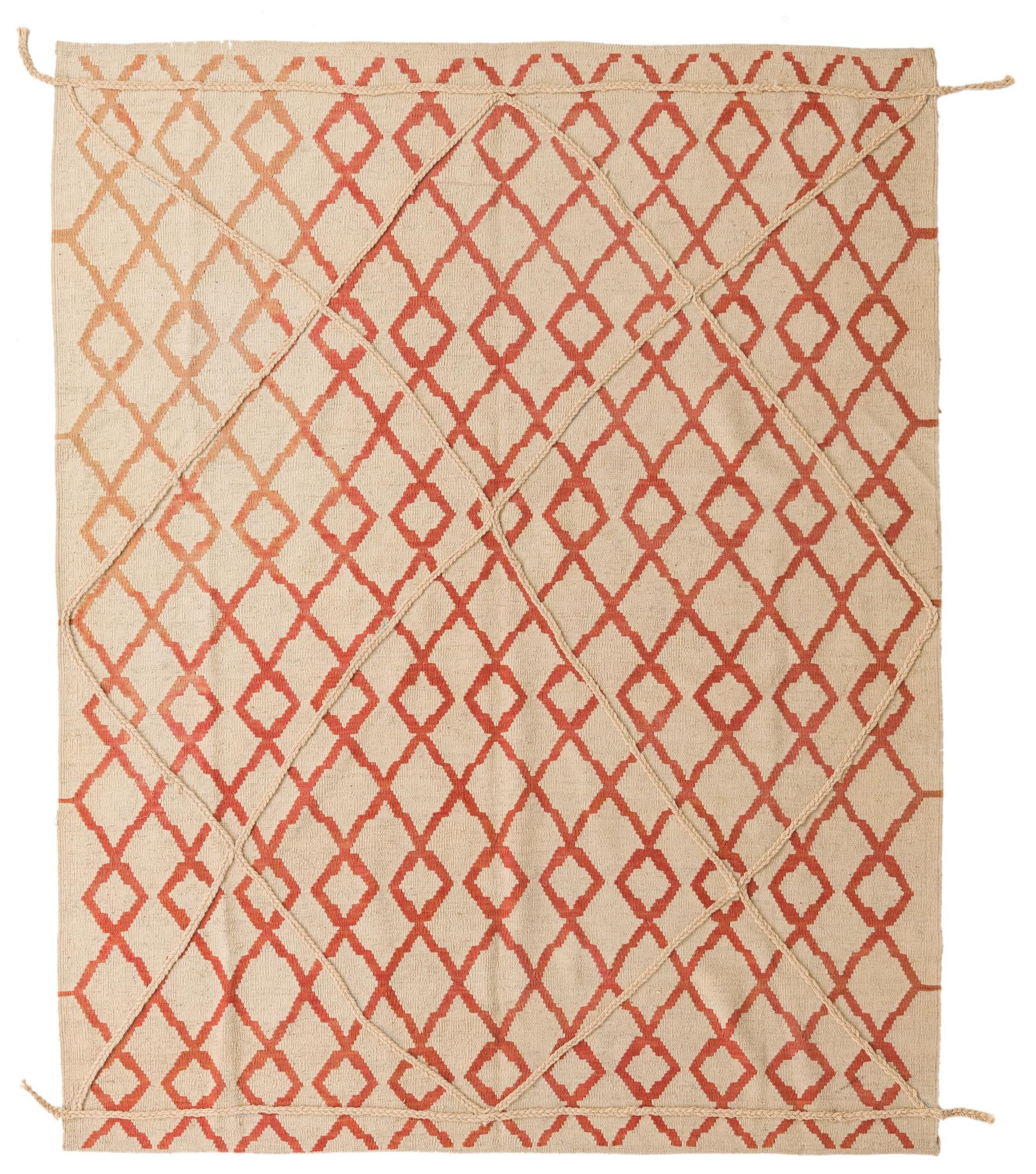 6' 4 x 8' Hand Knotted Moroccan Wool Rug