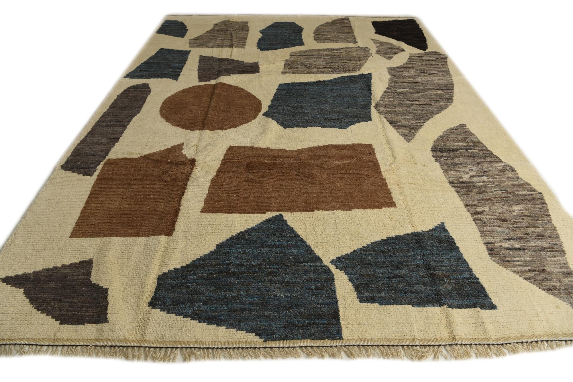 8' 10 x 11' 10 Hand Knotted Moroccan Wool Rug