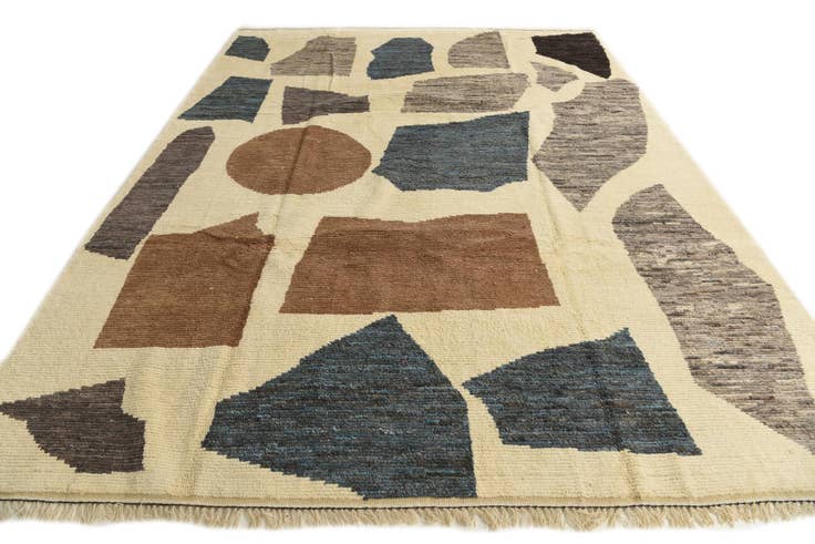 Detail image of 8' 10 x 11' 10 Hand Knotted Moroccan Wool Rug
