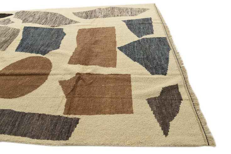 Detail image of 8' 10 x 11' 10 Hand Knotted Moroccan Wool Rug