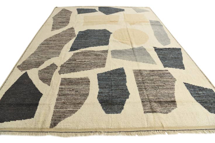 Detail image of 10' 3 x 12' 6 Hand Knotted Moroccan Wool Rug