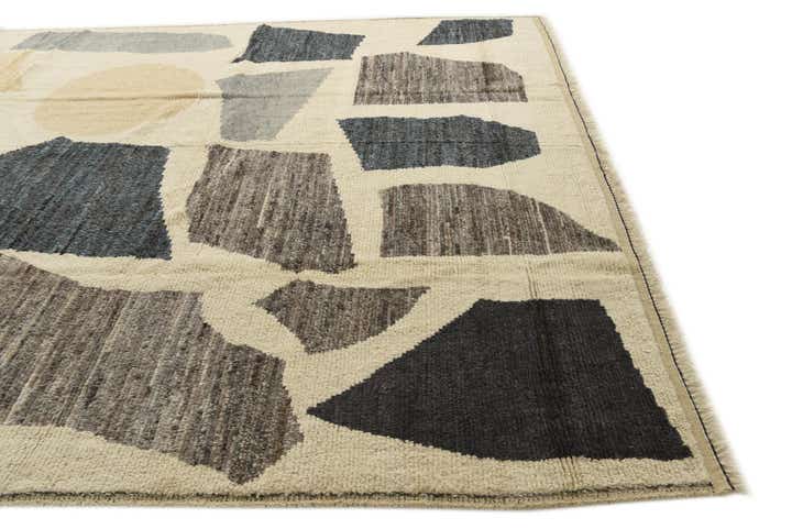 10' 3 x 12' 6 Hand Knotted Moroccan Wool Rug