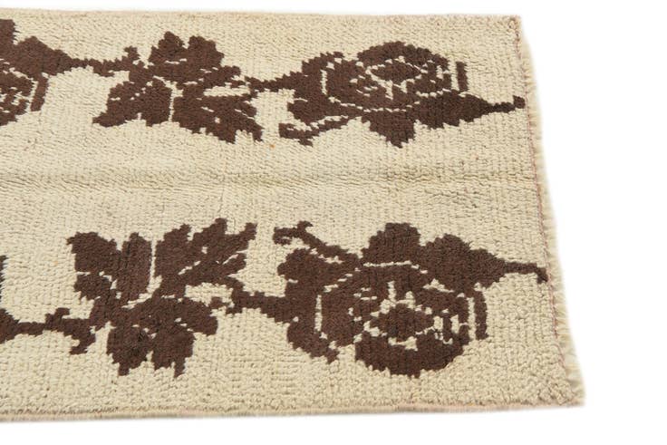 Detail image of 2' 6 x 4' 7 Hand Knotted Moroccan Wool Rug