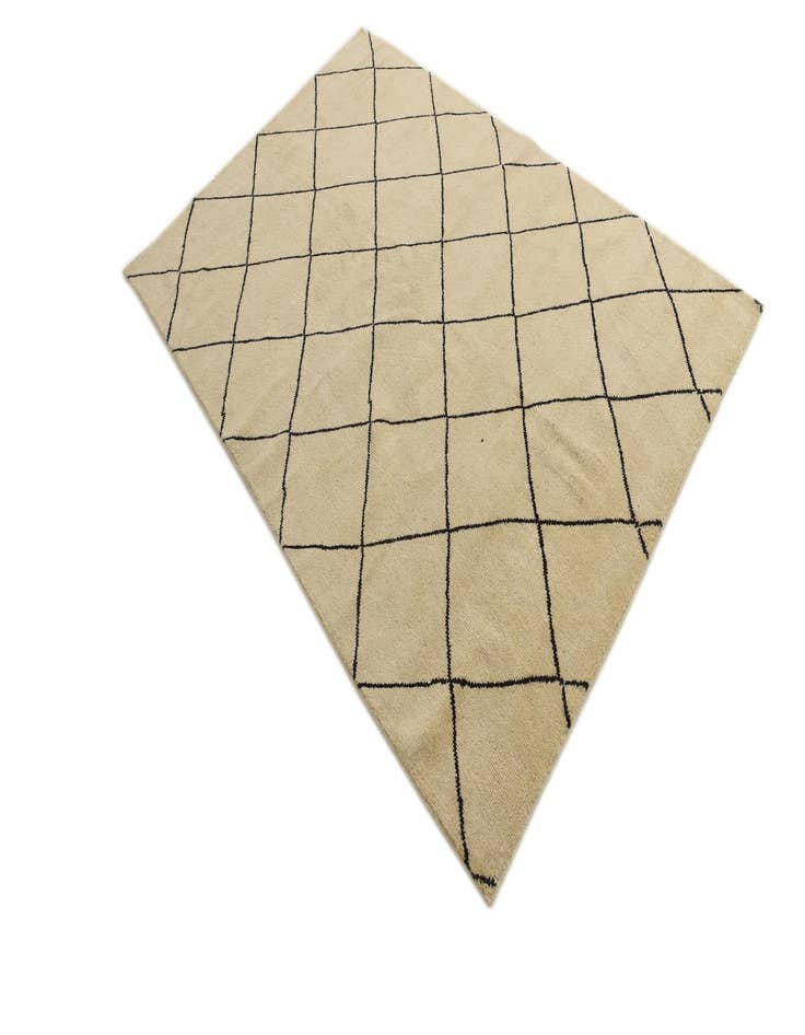 Detail image of 5' 6 x 8'  Hand Knotted Moroccan Wool Rug