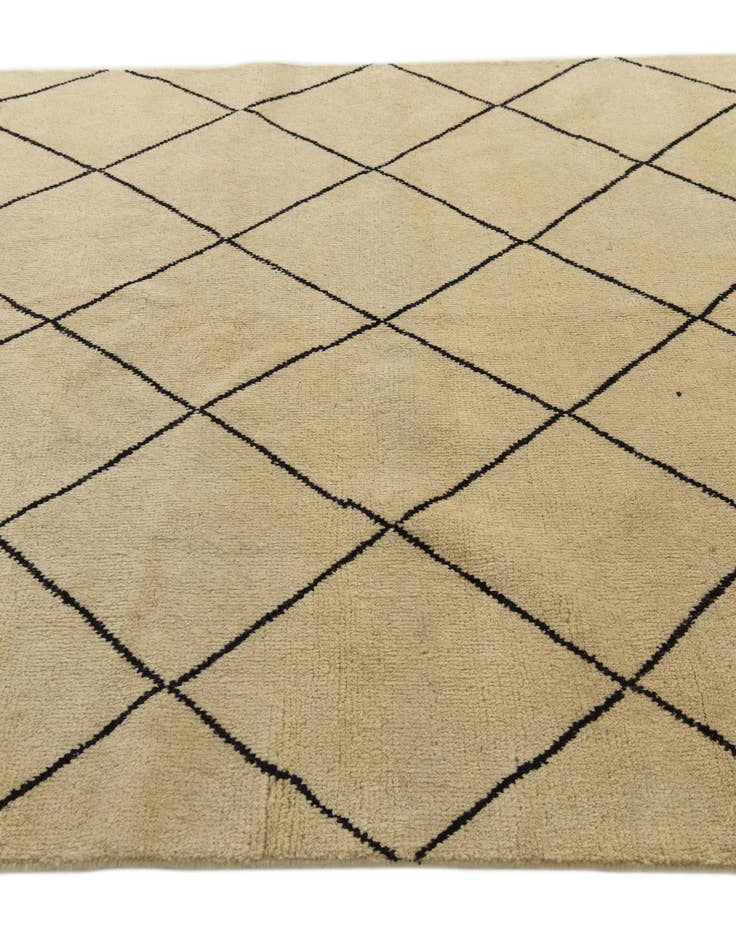 Detail image of 5' 6 x 8'  Hand Knotted Moroccan Wool Rug