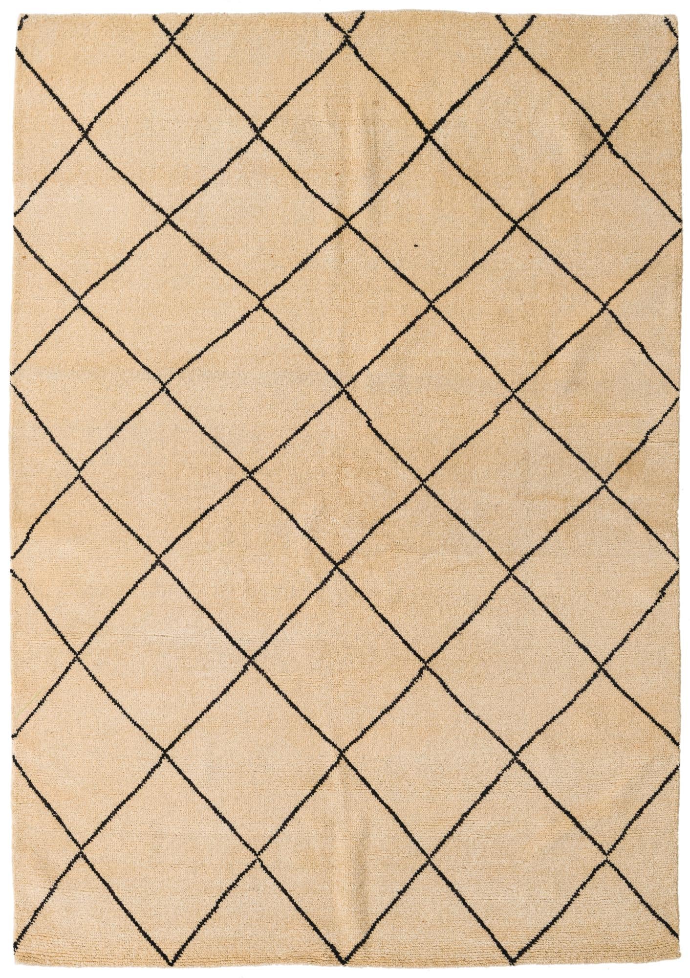 5' 6 x 8' Hand Knotted Moroccan Wool Rug