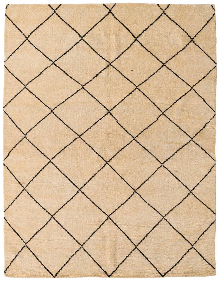 Detail image of 5' 6 x 8' Hand Knotted Moroccan Wool Rug