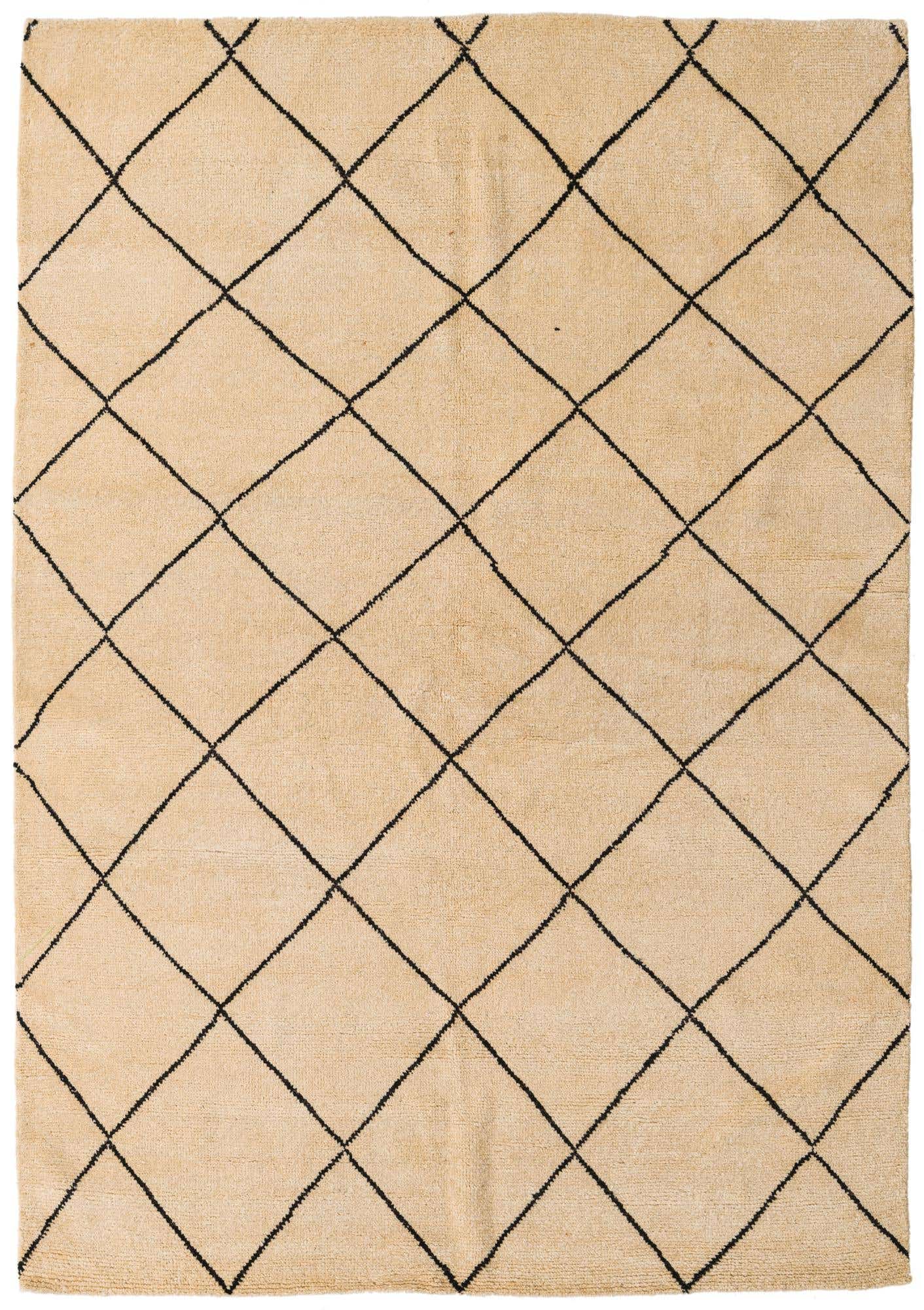 5' 6 x 8' Hand Knotted Moroccan Wool Rug