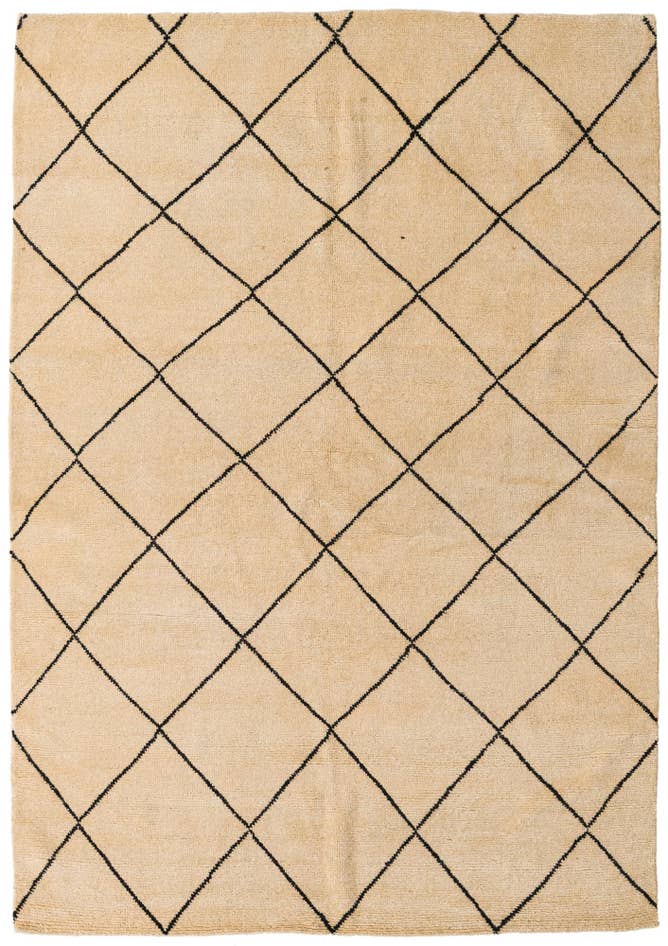 Detail image of 5' 6 x 8' Hand Knotted Moroccan Wool Rug
